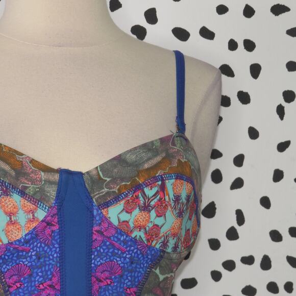 Maaji Longchamp Legacy Mixed Media Caged Back Mesh Maxi Dress - Picture 3 of 10